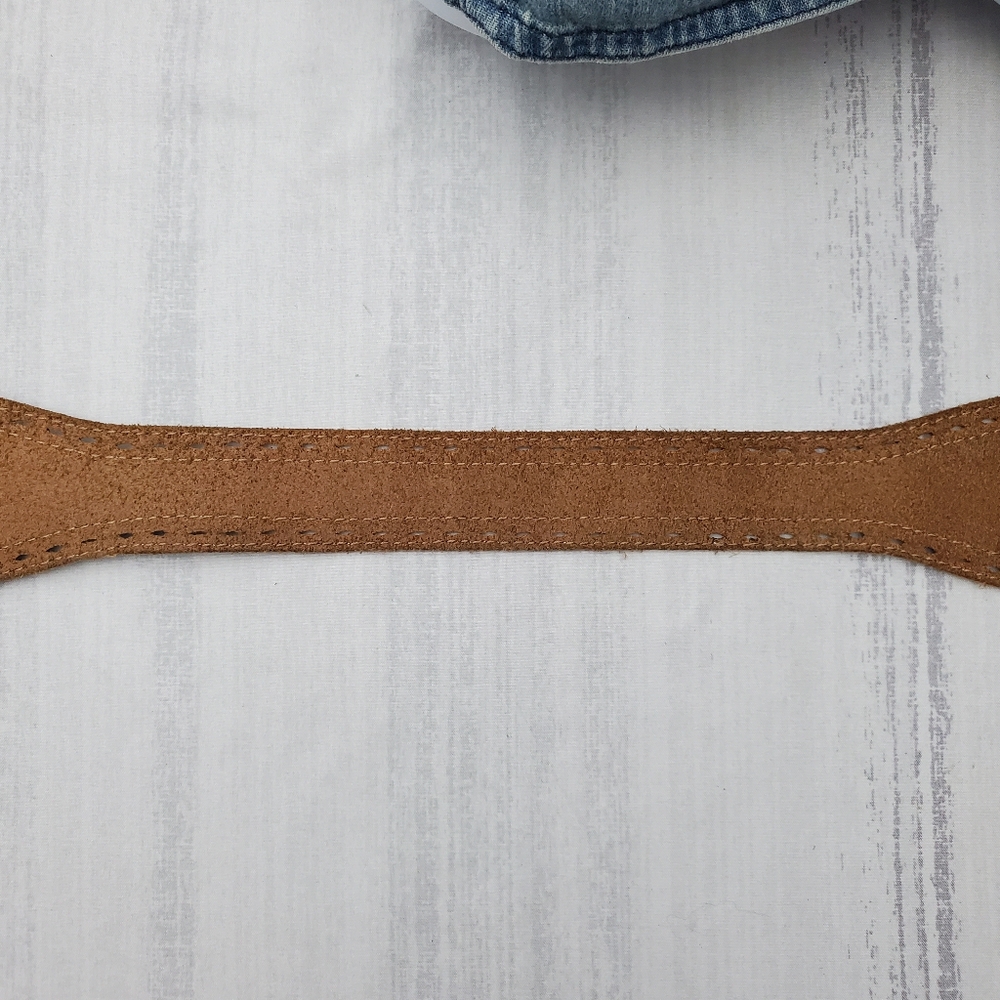 Silver Metallic Leather Belt with Cutouts by Linea Pelle - Picture 9 of 15